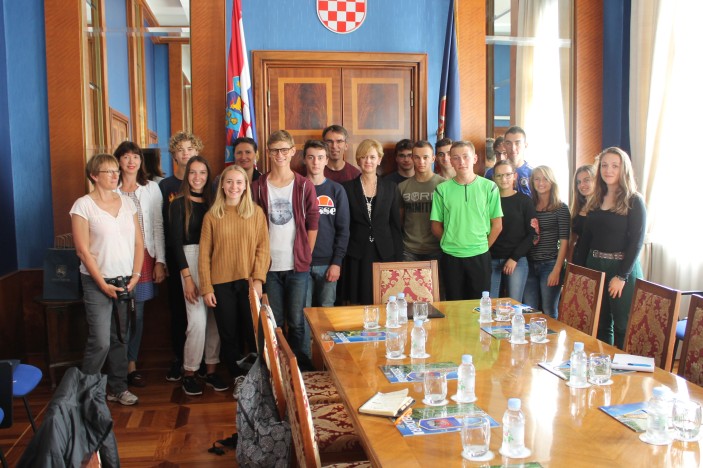 Prijem u Gradskoj vijećnici za učenike i nastavnike srednje škole „Lycée Terre d'Horizon“ iz Romansa