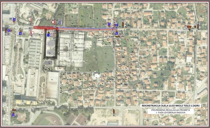 Privremena regulacija prometa- ulica N. Tesle