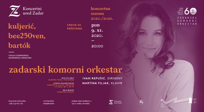 Kuljerić, Bee250ven i Bartók ususret 60. obljetnici Zadarskog komornog orkestra