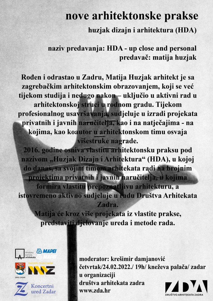 Ciklus "Nove arhitektonske prakse" I Matija Huzjak HDA