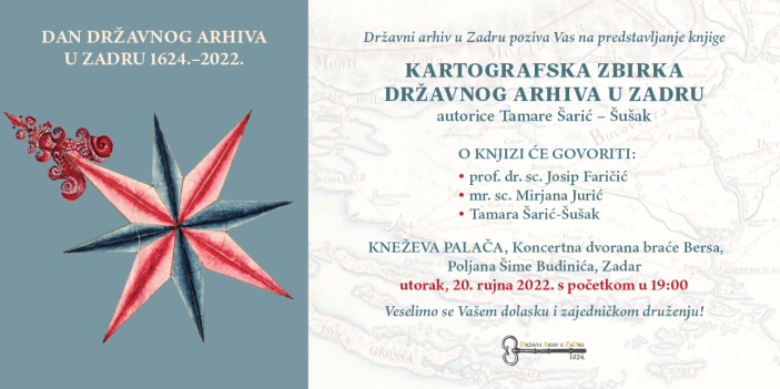 "Kartografska zbirka Državnog arhiva u Zadru" I Predstavljanje knjige