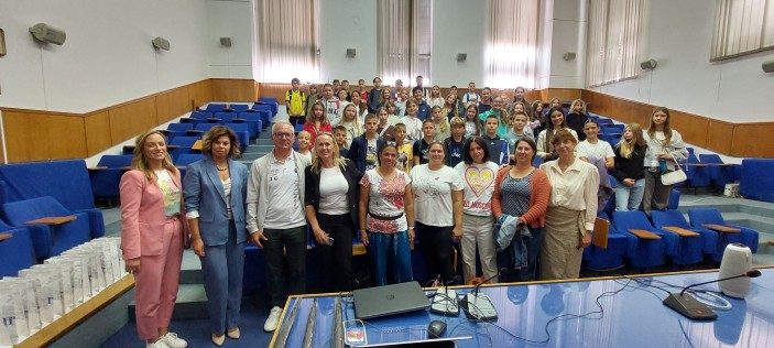 Prijem za učenike  i nastavnike iz Bratislave, grada Devinska Nova Ves u Slovačkoj, u pratnji učenika i nastavnika iz O. Š. „Šimuna Kožičića Benje“ iz Zadra